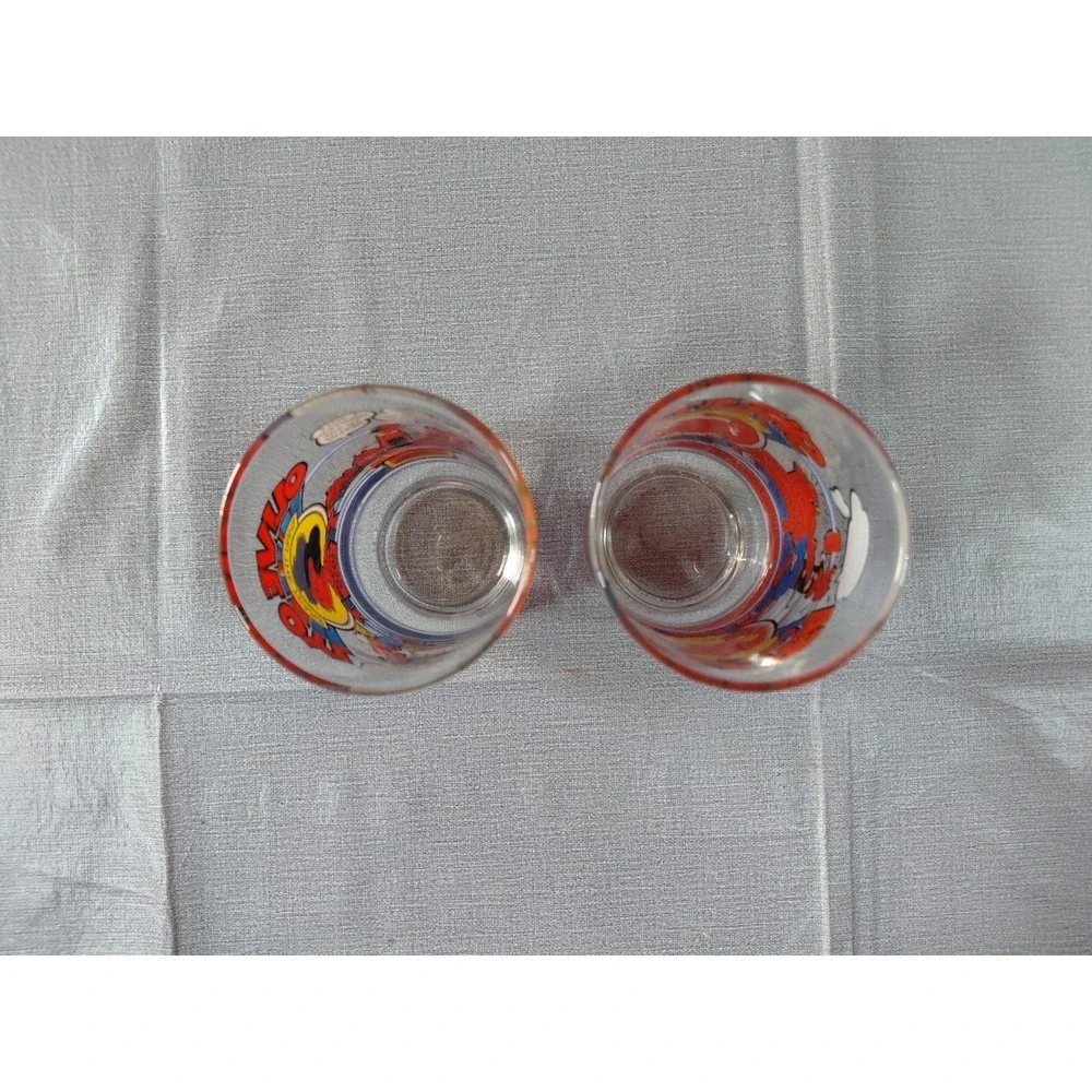 Vtg 1982 Popeye's 10th Anniv Collector's Series Glasses Olive Oyl Swee' Pea